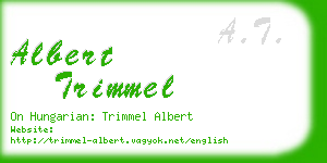 albert trimmel business card